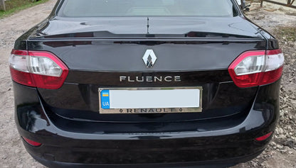 Lip Spoiler (Sunplex, black) (125.4cm x 7.2cm) for Renault Fluence 2009-2016 - image 2
