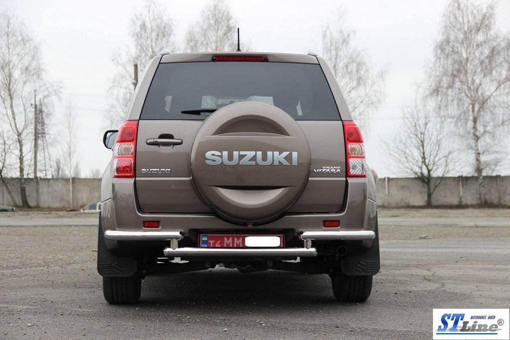 Back protection AK003-2 (stainless) for Suzuki Grand Vitara 2005-2017 - Reelken Auto