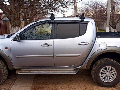 Window Deflectors (4 pcs, Sunplex Sport) for Mitsubishi L200 2006-2015 - image 1