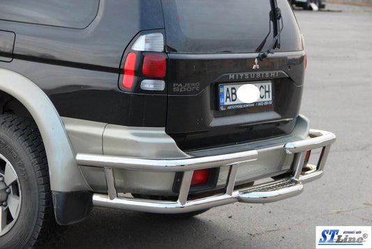 Back protection AK-Special (stainless) for Mitsubishi Pajero Sport 1996-2007 - Reelken Auto