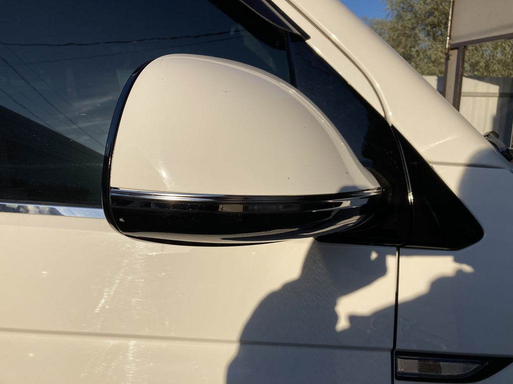 Strips on mirrors (2 piece, stainless steel) for Volkswagen T6 - Reelken Auto