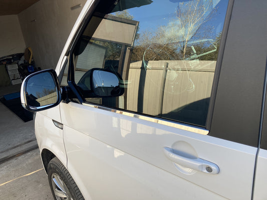 Window Trim (2 pcs, Stainless Steel) for Volkswagen T6 2015-2024 - image 1