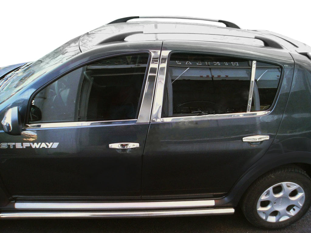Stainless Steel Door Pillar Trim for Dacia Sandero 2007-2013 - image 1