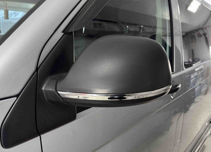 Strips on mirrors (2 piece, stainless steel) for Volkswagen T5 2010-2015 - Reelken Auto