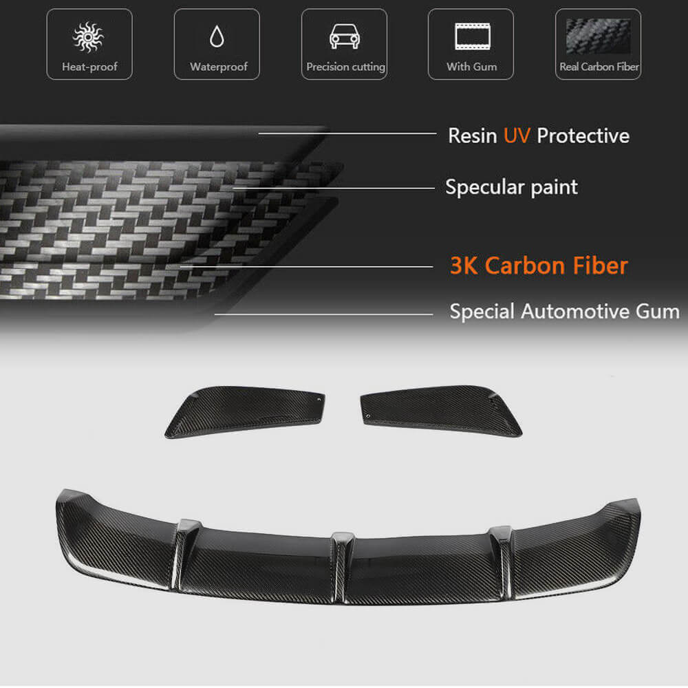 Rear bumper diffuser V2 (for AMG-Line / CLA45 AMG 2013-2016, Carbon) for Mercedes CLA C117 2013-2019 - image 10