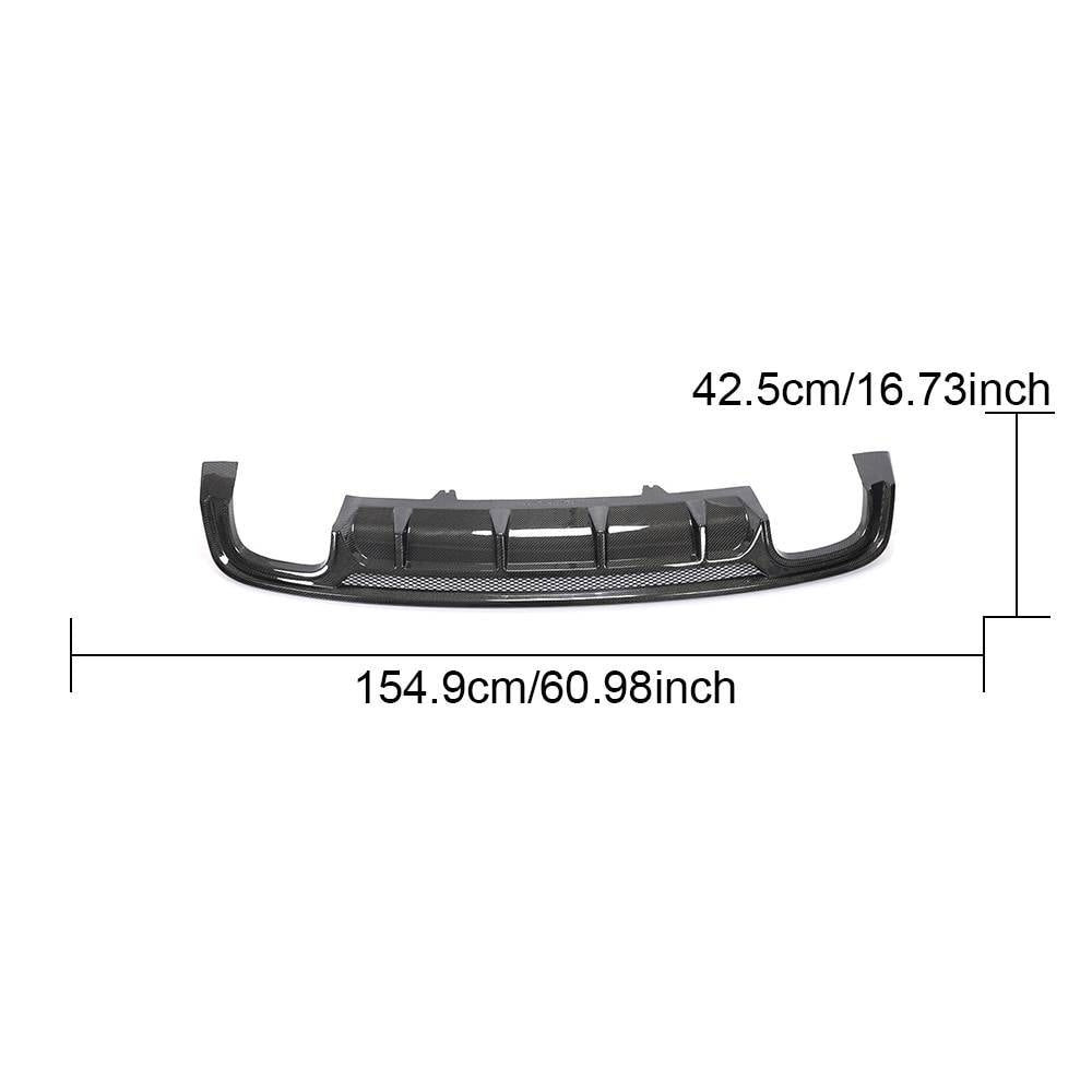 Rear Bumper Diffuser V3 (for S-Line 2016-2020, Carbon) for Audi A5 2016-2025 - image 10