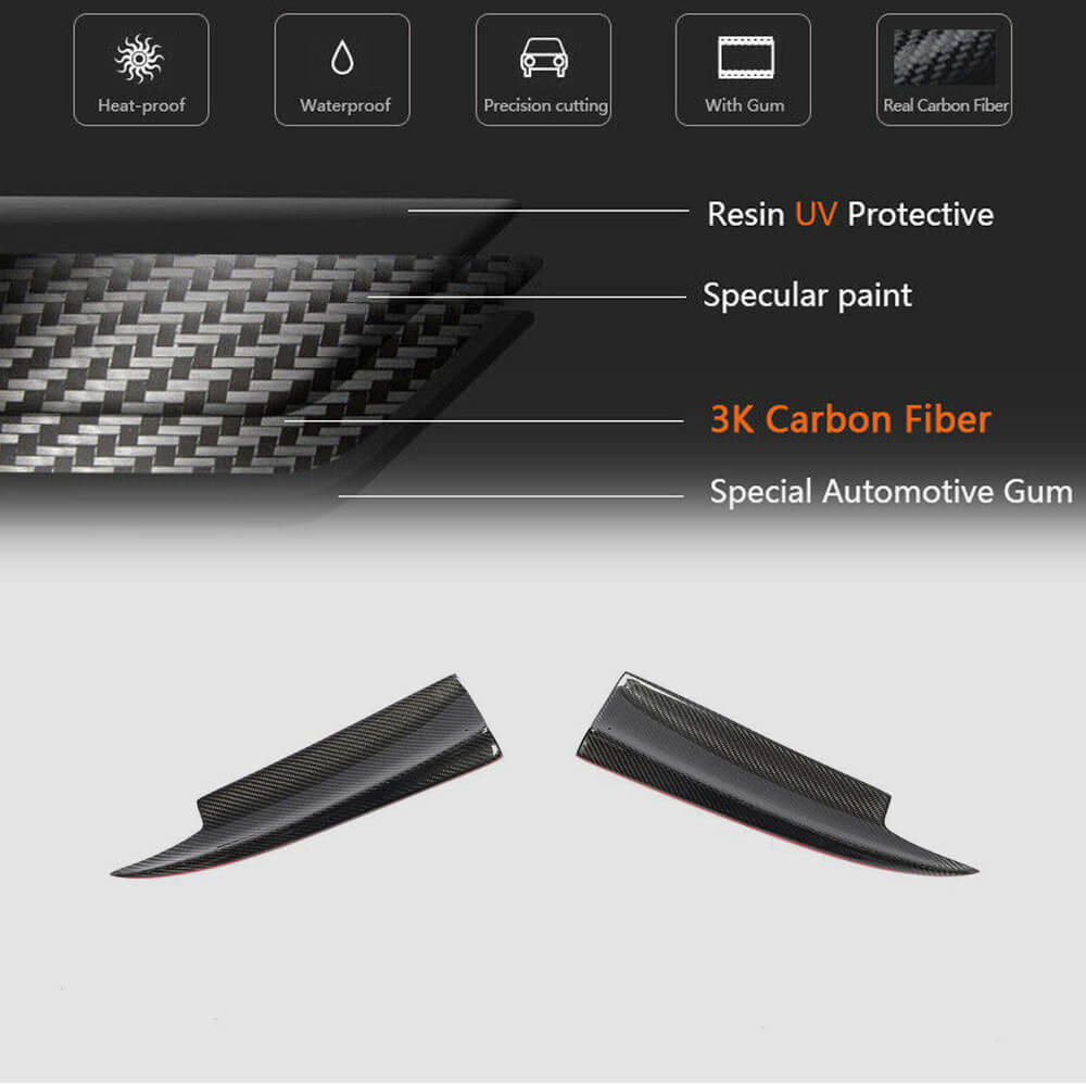 Covers on the rear bumper V3 (for AMG-Line / CLA45 AMG SD, Carbon) for Mercedes CLA C117 2013-2019 - image 10