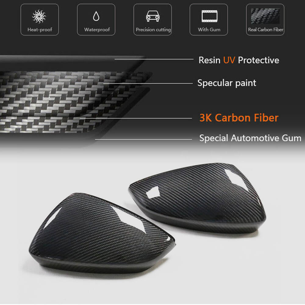 Mirror covers (Carbon) V2 for Audi A3 2020 - image 10