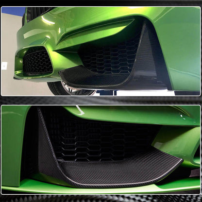 Front Bumper Splitters Carbon Fiber V4 (for F82/F83) for BMW 4 series F-32 2012-2020 - image 10