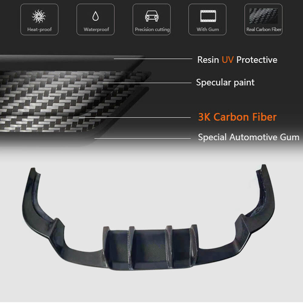 Rear Diffuser V2 for F87 M2/M2C, Carbon for BMW 2 Series F22/23 2014-2021 - image 10