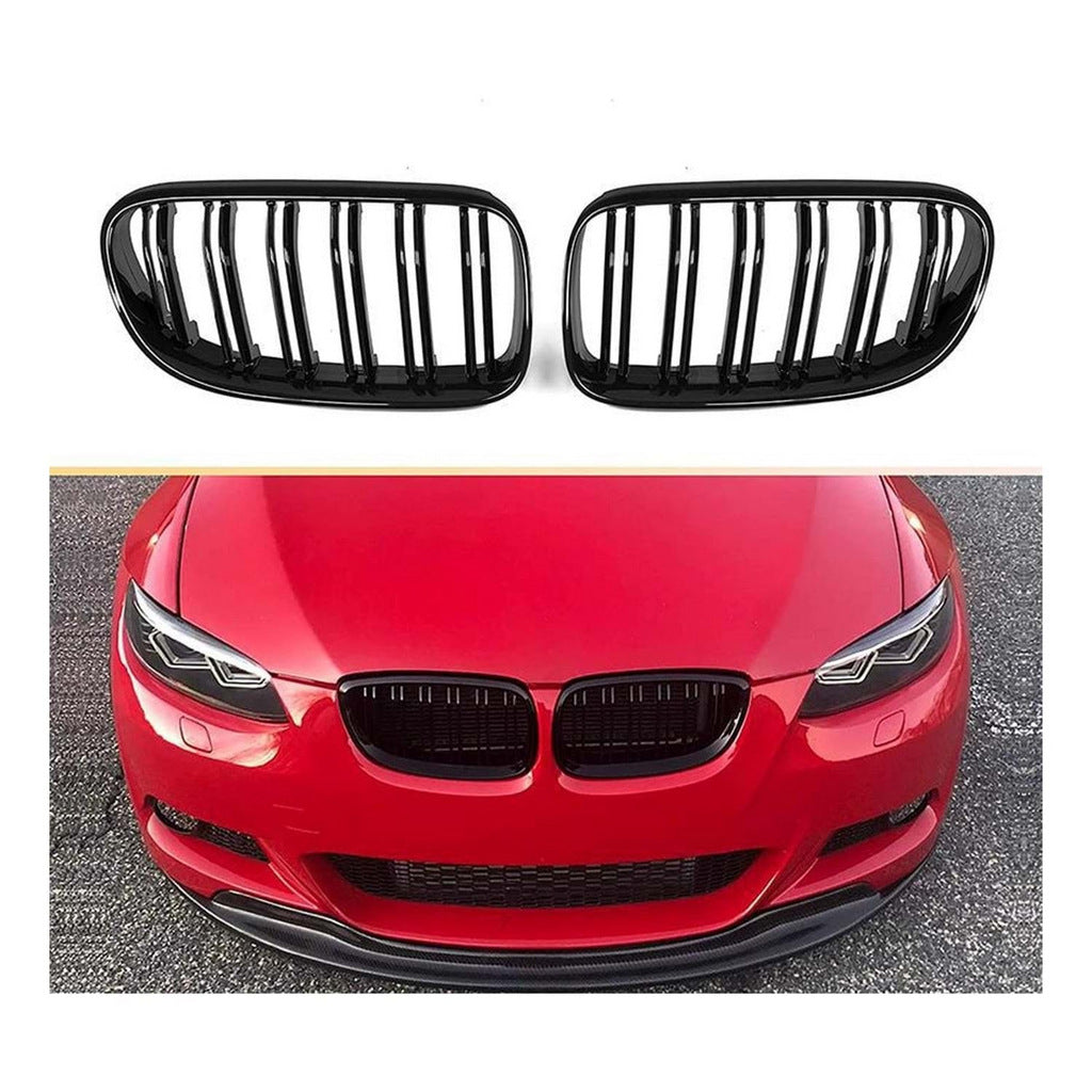 M-Look Kidney Grilles (for 2007-2010 non-M / 2008-2013 M3, Gloss Black) for BMW 3 Series E92/E93 2006–2013 - image 2
