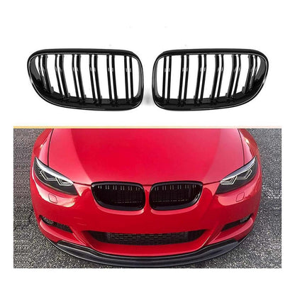 Kidneys M-Look (for E92/E93 2007-2010 non-M / 2008-2013 M3, Gloss Black) for BMW 3 Series E-90/91/92/93 2005-2011 - image 2