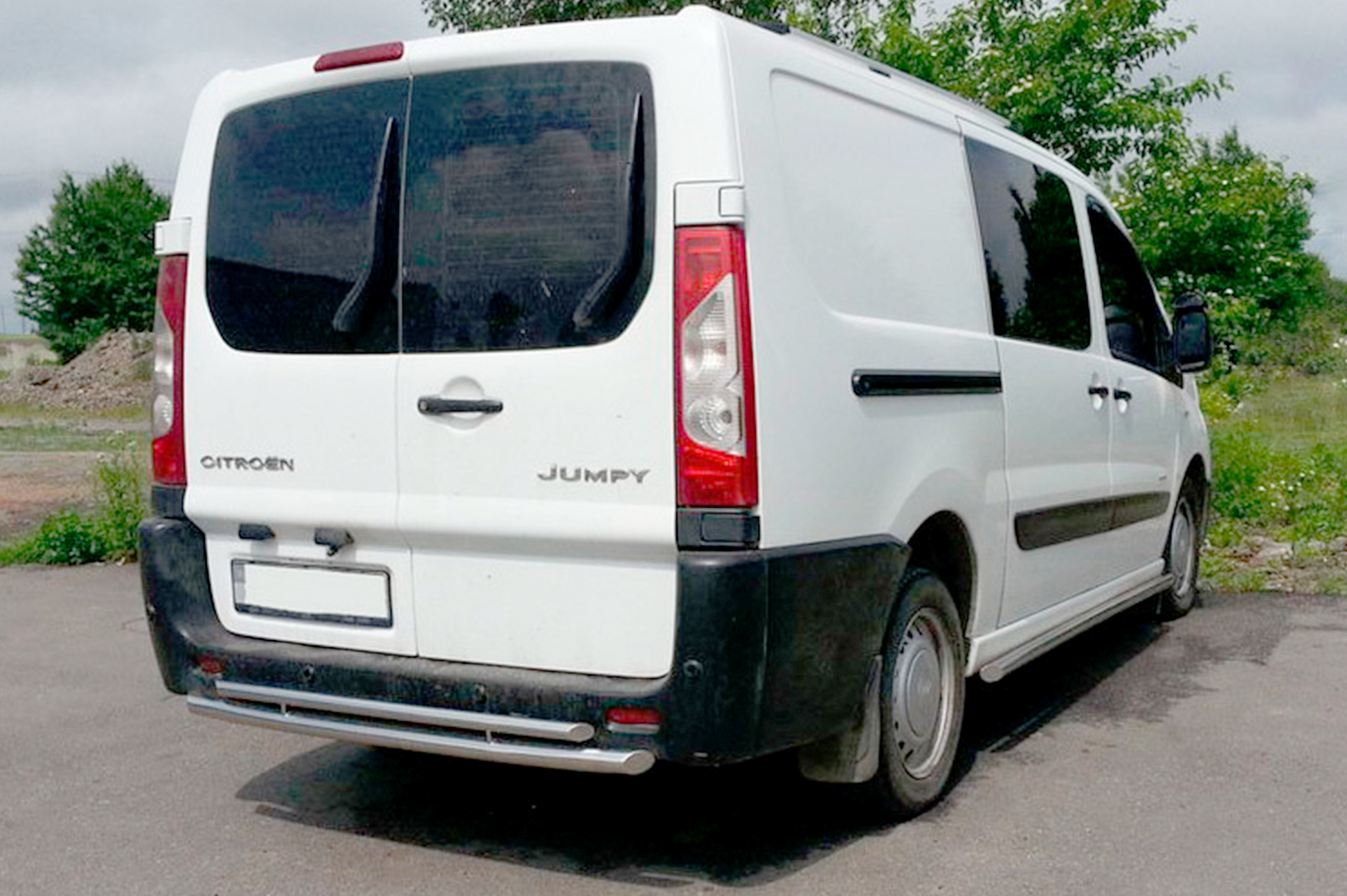 Rear Bar AK002-Double (Stainless Steel) for Fiat Scudo 2007-2015 - image 1