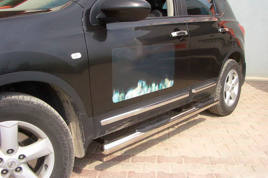 Side Pipes (2 pcs, Stainless Steel) for Nissan Qashqai 2007-2010 - image 1