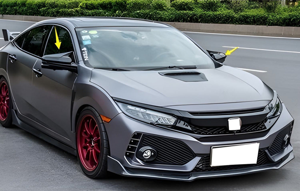 Mirror Covers BMW-Style (2 pcs) for Honda Civic Sedan X 2016-2021 - image 6