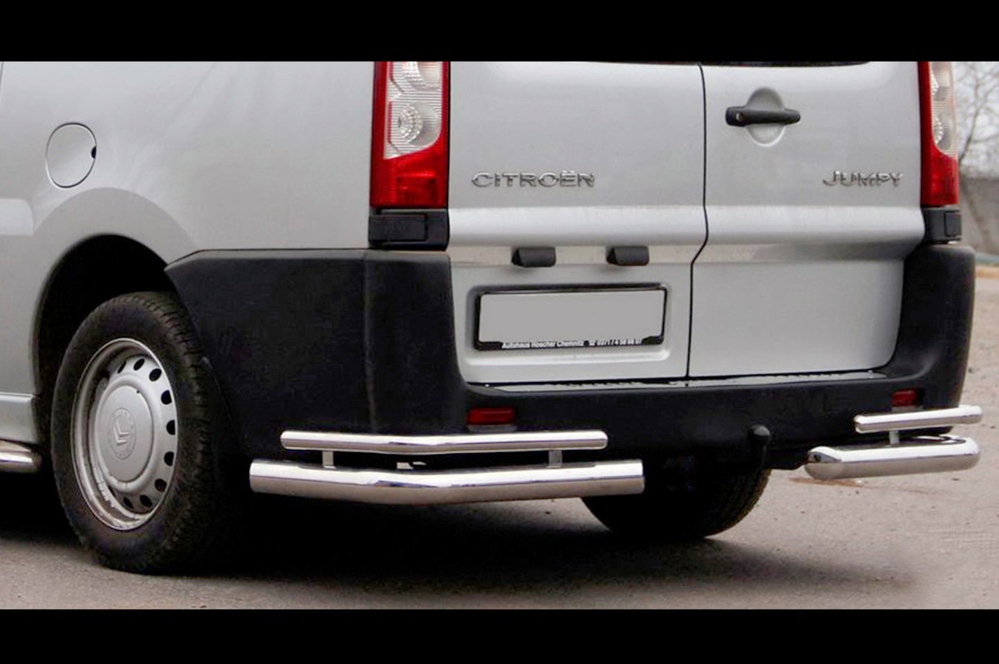 Rear Corner Bars Double (2 pcs, stainless steel) for Citroen Jumpy 2007-2017 - image 1