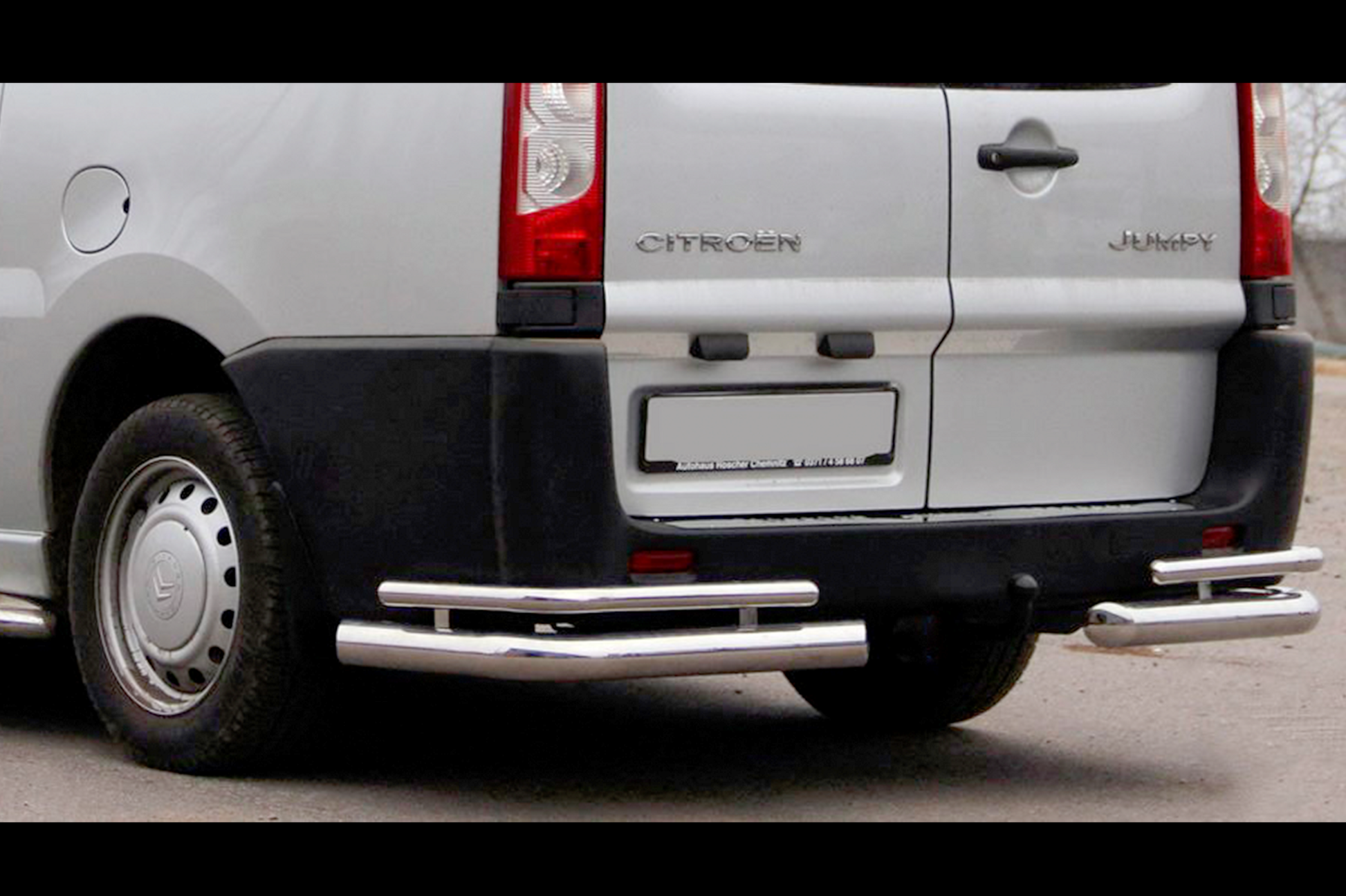 Rear Corner Bars Double (2 pcs, stainless steel) for Citroen Jumpy 2007-2017 - image 1