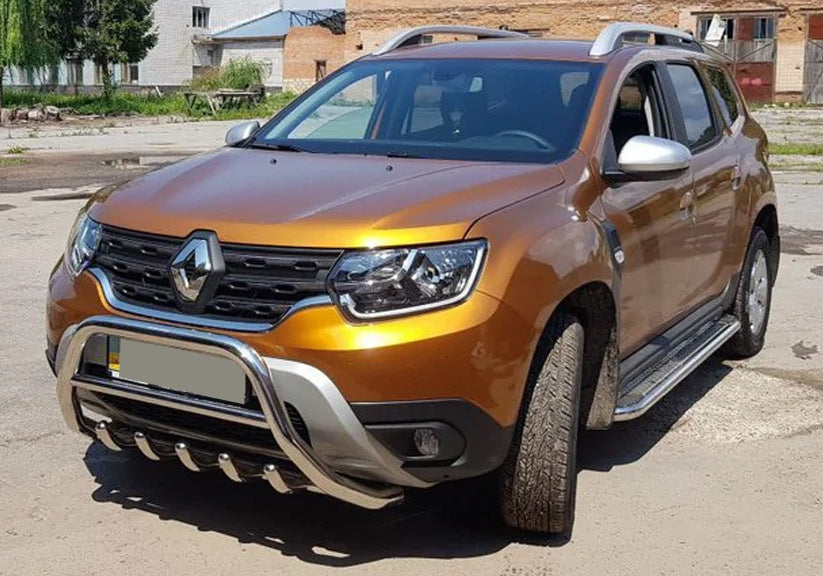 Bull bar without logo WT003 (stainless steel) for Renault Duster 2018-2024 - image 4