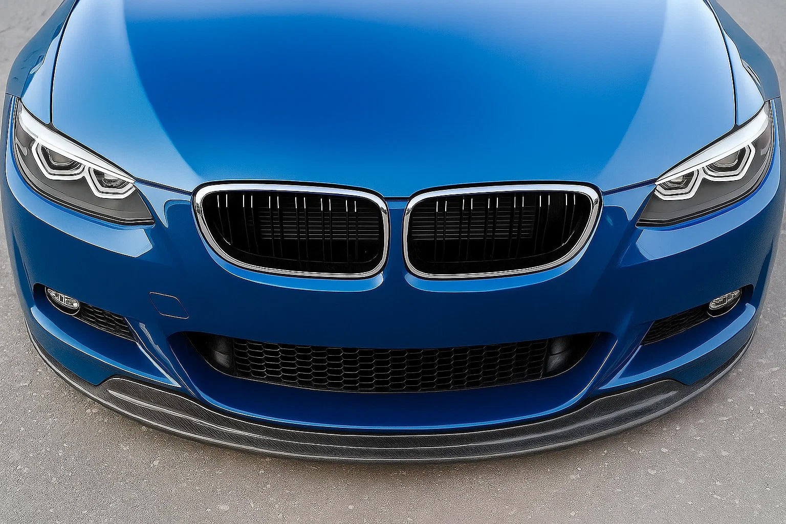 M-Look Kidney Grilles (for 2005-2009, Gloss Black with Chrome Trim) for BMW 3 Series E92/E93 2006–2013 - image 1