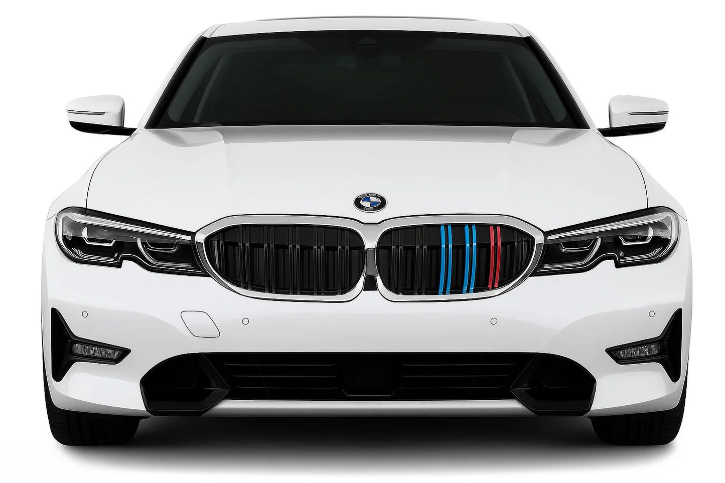 M-Look V2 Kidney Grilles (2018-2022, M-Color with Chrome Trim) for BMW 3 Series G20/G21 2018- - image 1