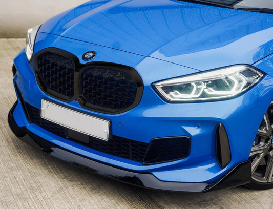 Diamond Black Kidney Grille (1 pc) for BMW 1 Series F40 2019-2024 - image 1