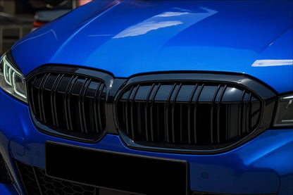 Kidney Grilles M-Look (2022+, Gloss Black) for BMW 3 Series G20/G21 2018- - image 1