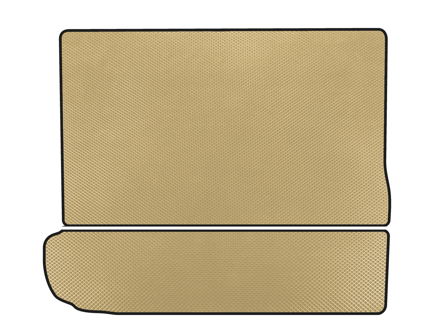 EVA Trunk Mat (3rd Row Folded, Beige) for Citroen C-4 Picasso 2013-2022 - image 1