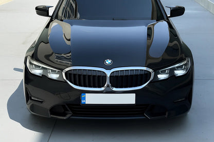 Kidney Grilles 1 Bar (2018-2022, Gloss Black with Chrome Trim) for BMW 3 Series G20/G21 2018- - image 1