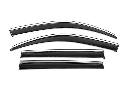 Chrome Window Deflectors Niken Luxury (4 pcs) for Toyota Land Cruiser Prado 150 2009-2023 - image 2