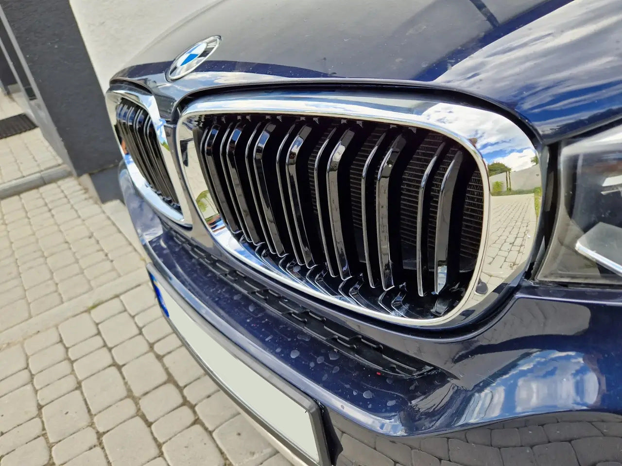 Kidneys M-Look (Gloss Black with Chrome Trim) for BMW X6 F16 2014-2019 - image 4