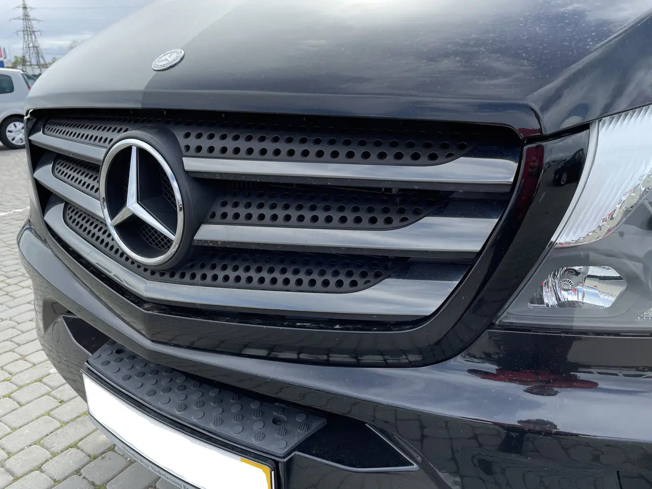 Grille Covers BlackChrome (2013↗, Stainless Steel) for Mercedes Sprinter W906 2006-2018 - image 4