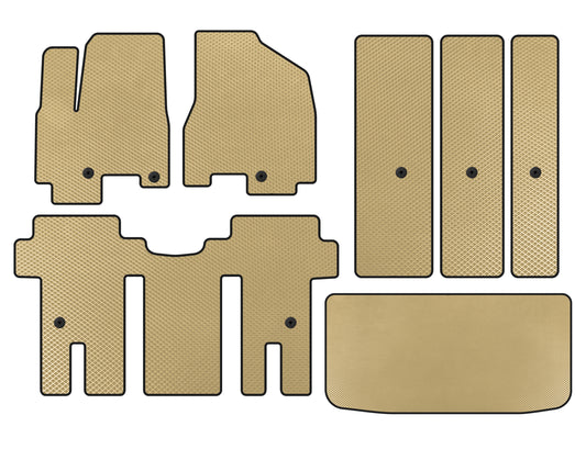 EVA floor mats (full interior, Beige) for Kia Carnival 2014-2020 - image 1
