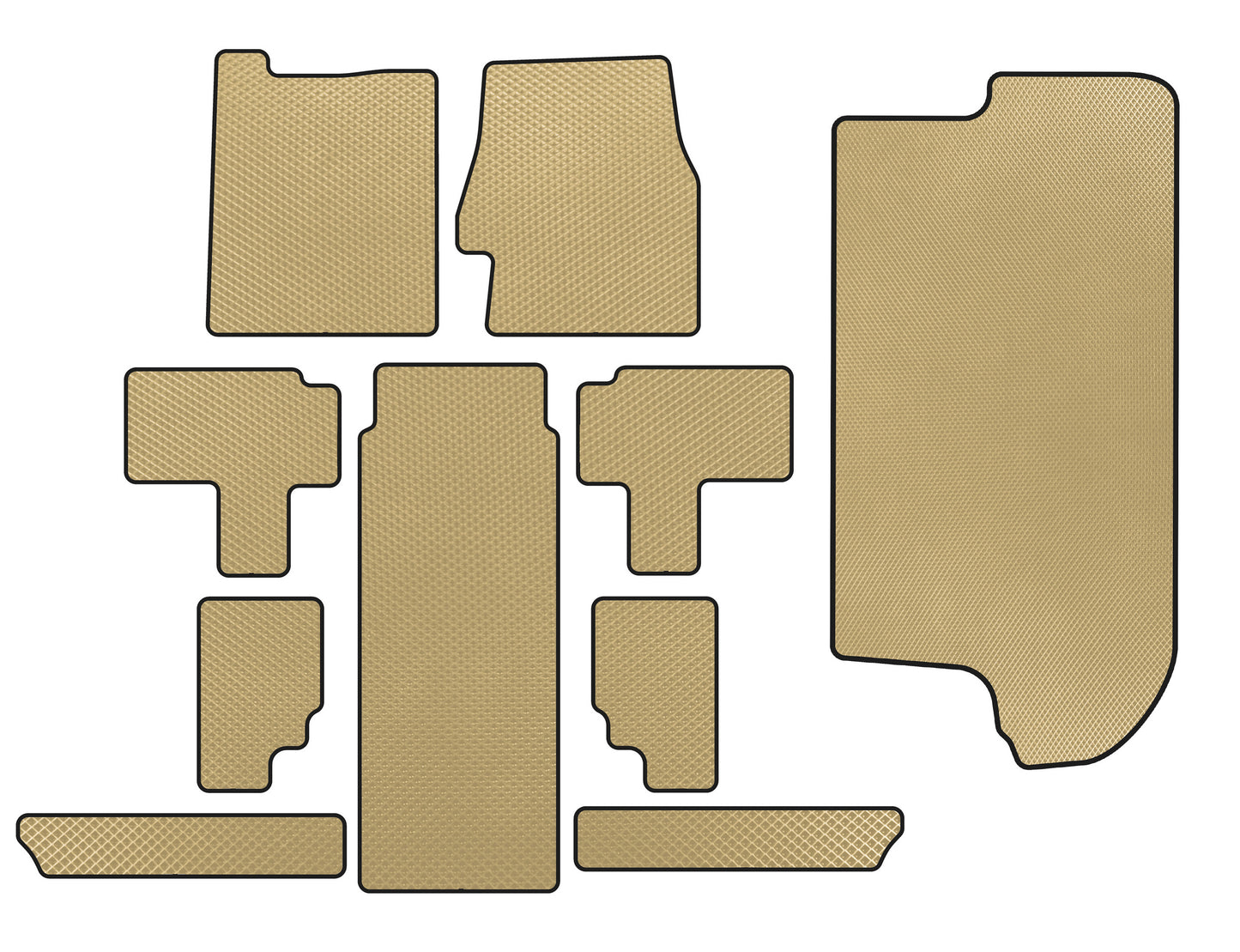 EVA floor mats (full interior, Beige) for Kia Carnival 2002-2013 - image 1