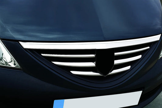 Front Grille Trim Covers 2004-2008 (Stainless Steel) for Dacia Logan MCV 2004-2014 - image 1