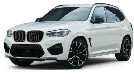 Kidney Grilles 1 Bar (2018-2021, Gloss Black) for BMW X3 G01 2018- - image 1