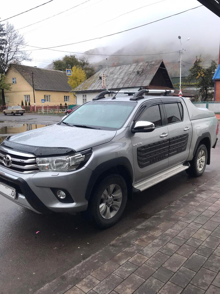 Roof rails with crossbars (2 pcs, Chrome) for Toyota Hilux 2015- - image 1