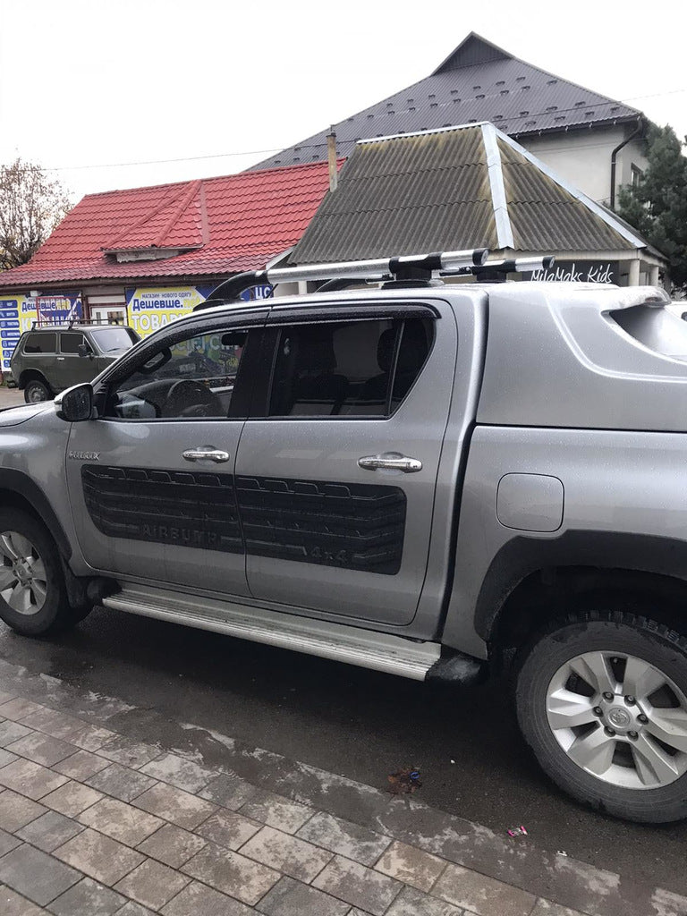 Roof rails with crossbars (2 pcs, Chrome) for Toyota Hilux 2015- - image 3