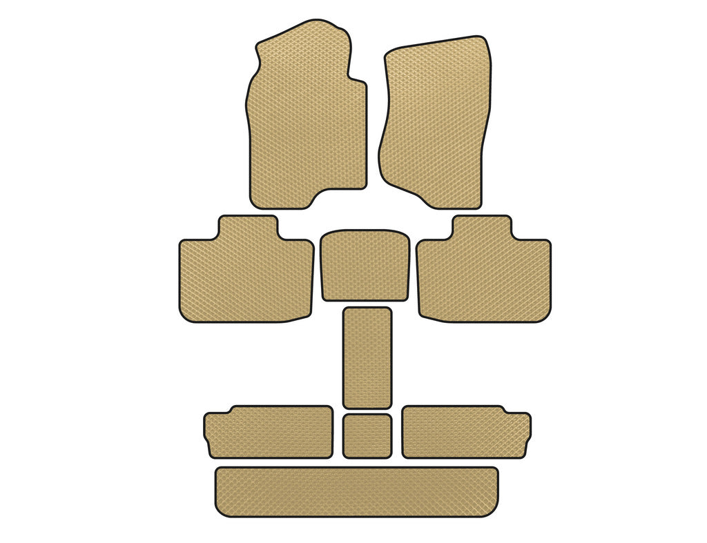 EVA Floor Mats (3 Rows, Beige) for Cadillac Escalade 2007-2014 - image 1