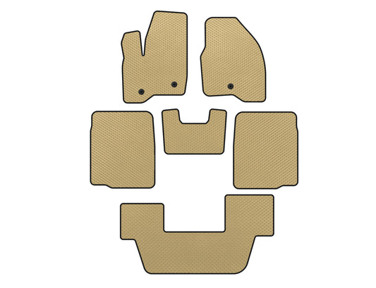 EVA Floor Mats (3 Rows, 2011-2015, Beige) for Ford Explorer 2011-2019 - image 1