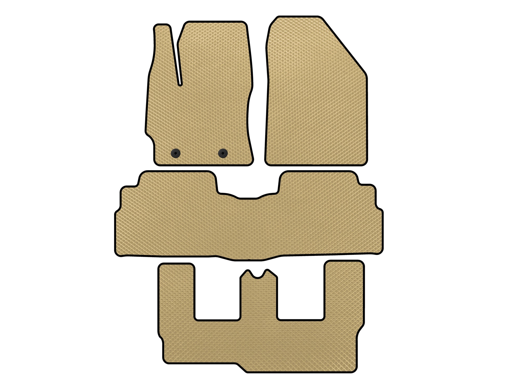 EVA Floor Mats (3 Rows, 7-Seater, Beige) for Toyota Verso 2009–2018 - image 1