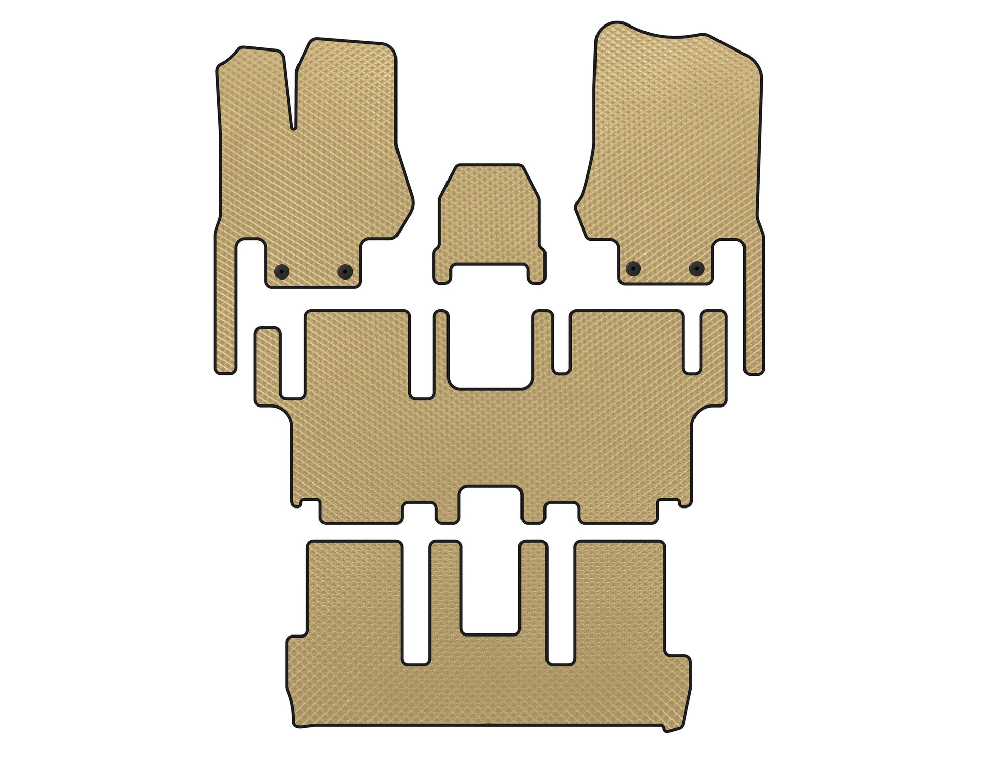 EVA Floor Mats (3 Rows, 7-Seater, Beige) for Nissan Quest 2011-2017 - image 1