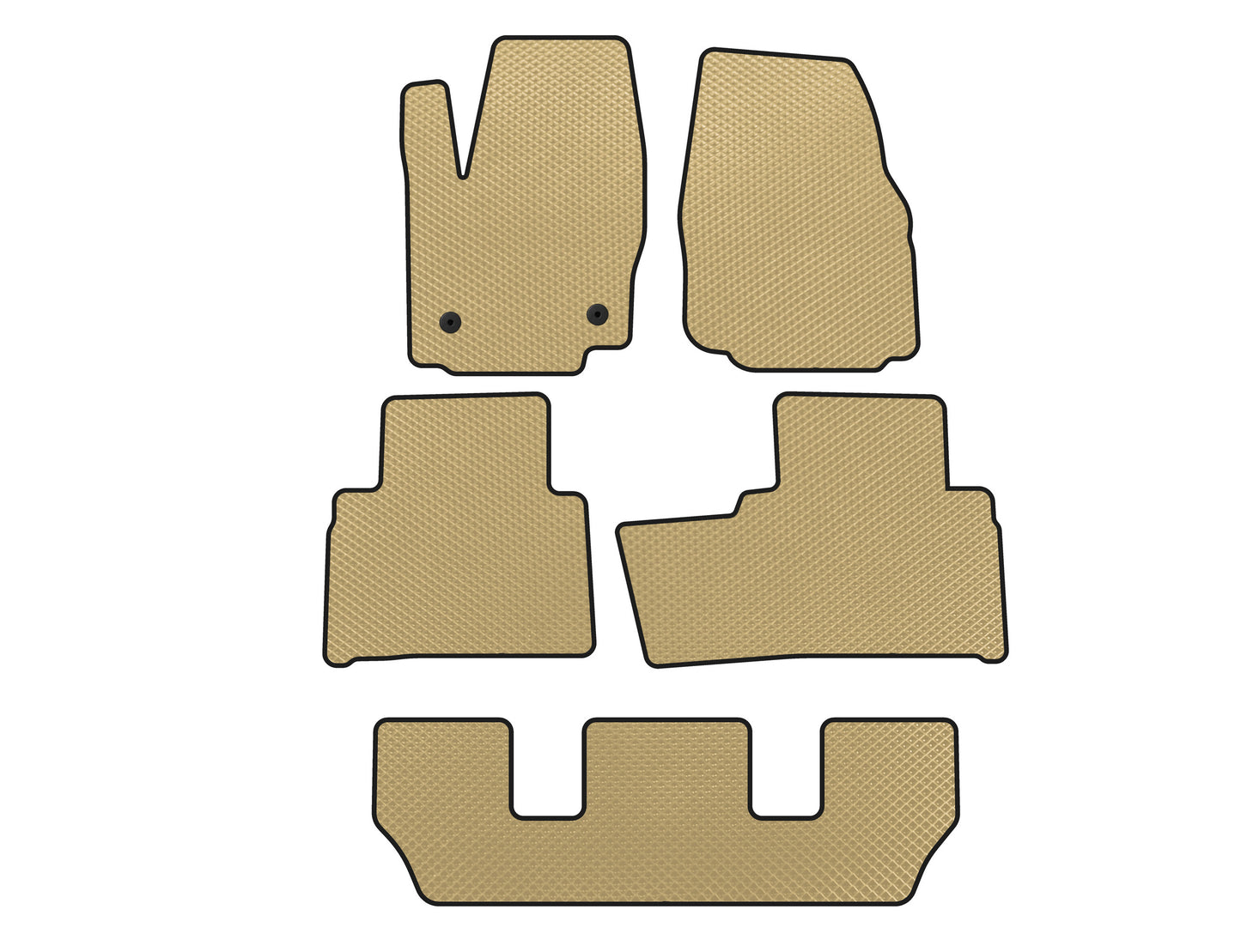 EVA Floor Mats (3 Rows, Beige) for Ford Galaxy 2007-2015 - image 1