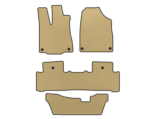 EVA Floor Mats (3 Rows, Beige) for Acura MDX 2013-2020 - image 1