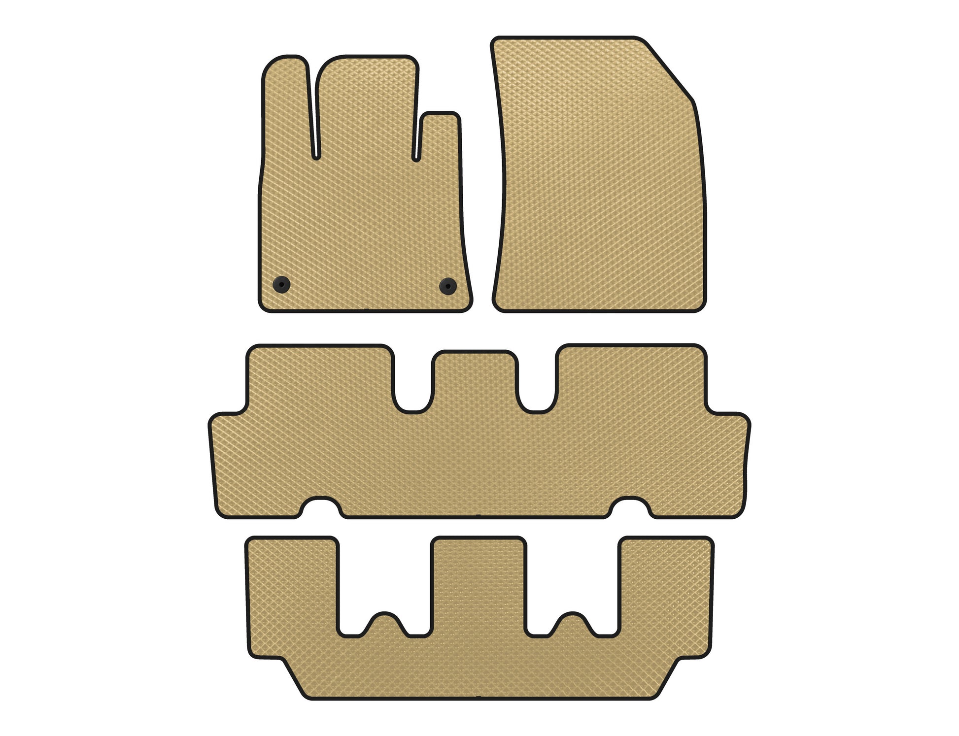 EVA Floor Mats (3 Rows, Beige) for Citroen C-4 Picasso 2013-2022 - image 1
