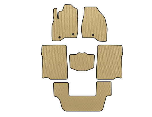 EVA Floor Mats (2017-2019, 3rd Row, 7-Seater, Beige) for Ford Explorer 2011-2019 - image 1