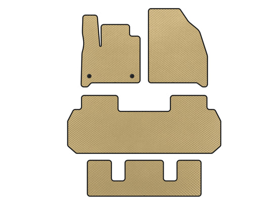 EVA Floor Mats (3 Rows, Beige) for Chevrolet Traverse 2017- - image 1