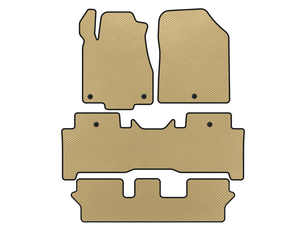 EVA Floor Mats (3 Rows, Beige) for Acura MDX 2007-2013 - image 1