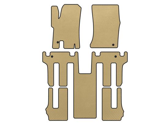 EVA Floor Mats (3 Rows, Beige) for Ssang Yong Rodius - image 1