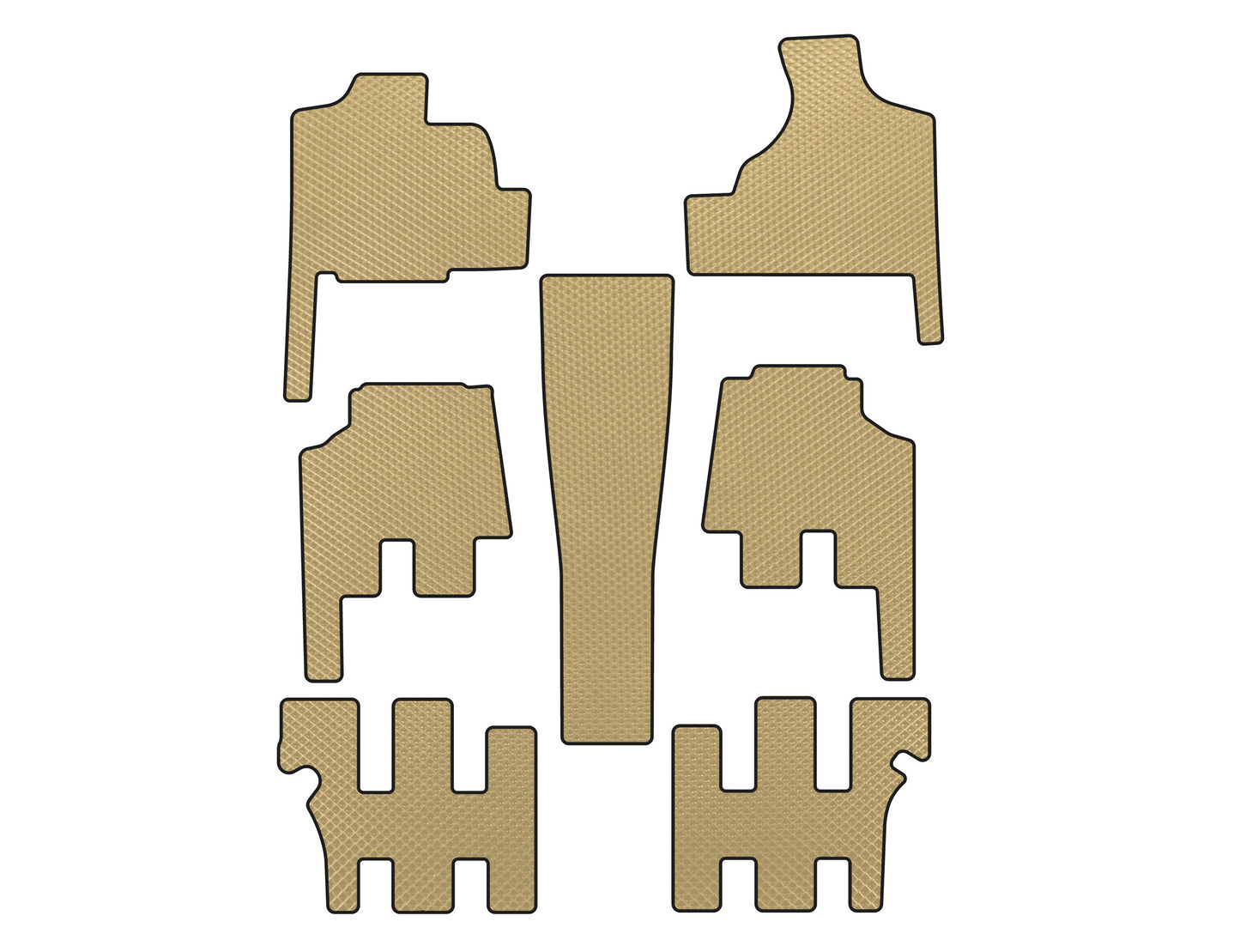 EVA Floor Mats (for Grand Voyager, Automatic, Beige) for Chrysler Voyager 2001-2007 - image 3