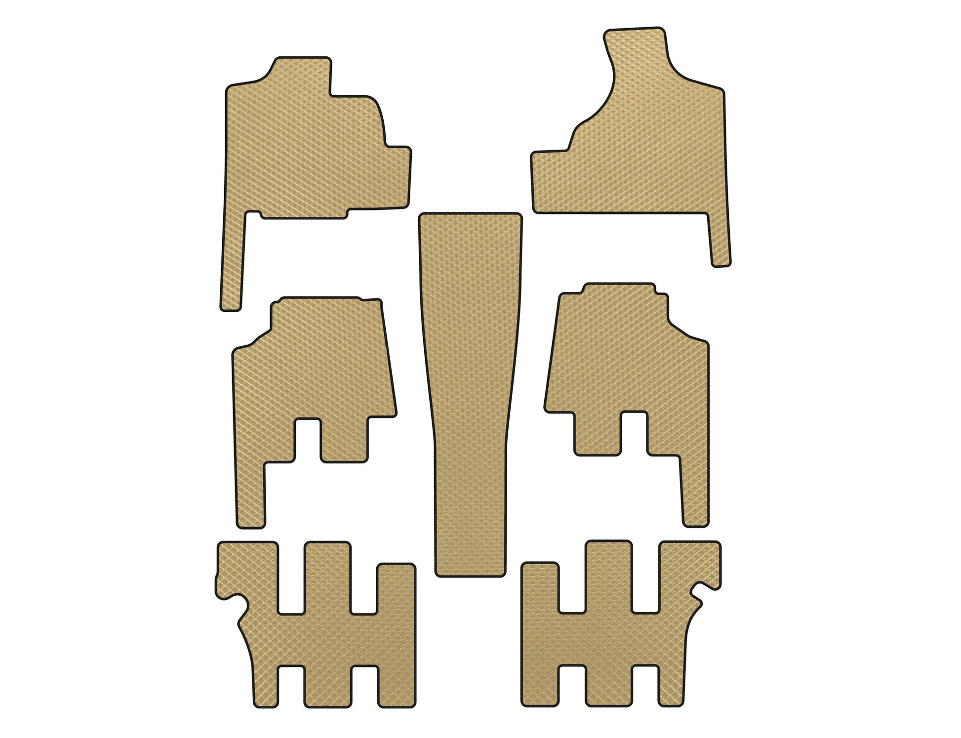 EVA Floor Mats (for Grand Voyager, Automatic, Beige) for Chrysler Voyager 2001-2007 - image 3